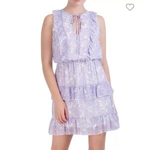 NWT Laundry By Shelli Segal Lavender Floral Dress